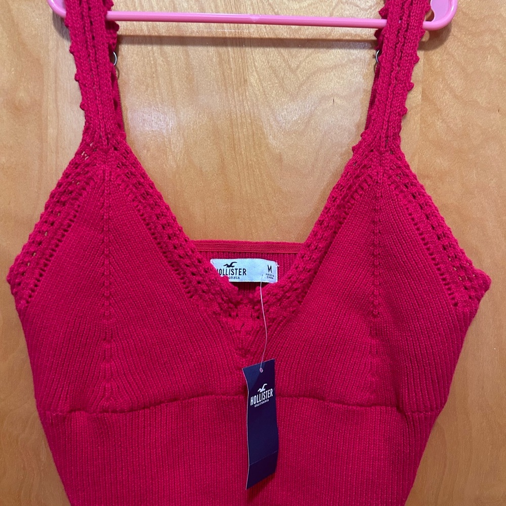 Hollister Vibrant Red Knit Top
